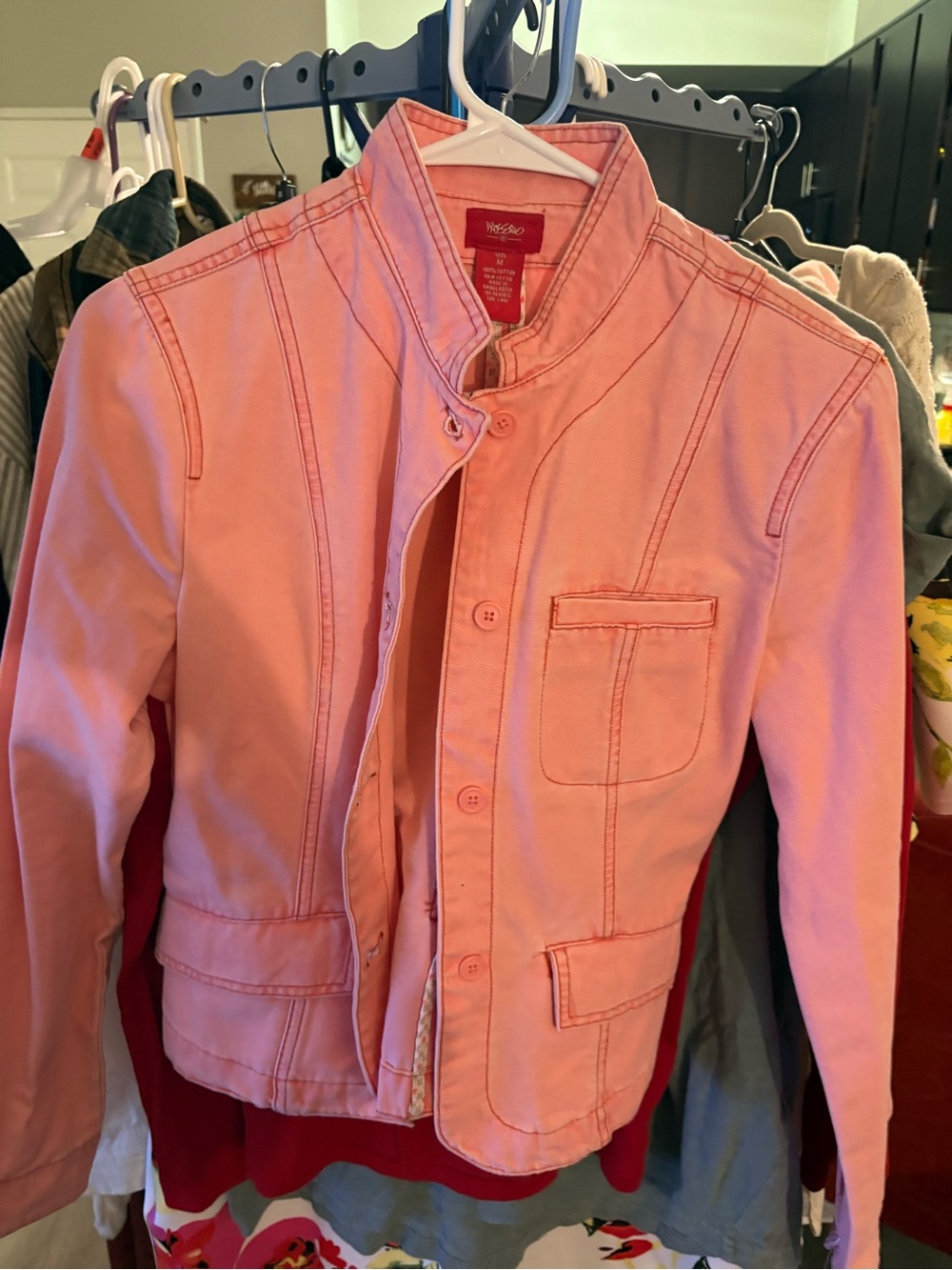 Mossino coral Cotton Jacket
